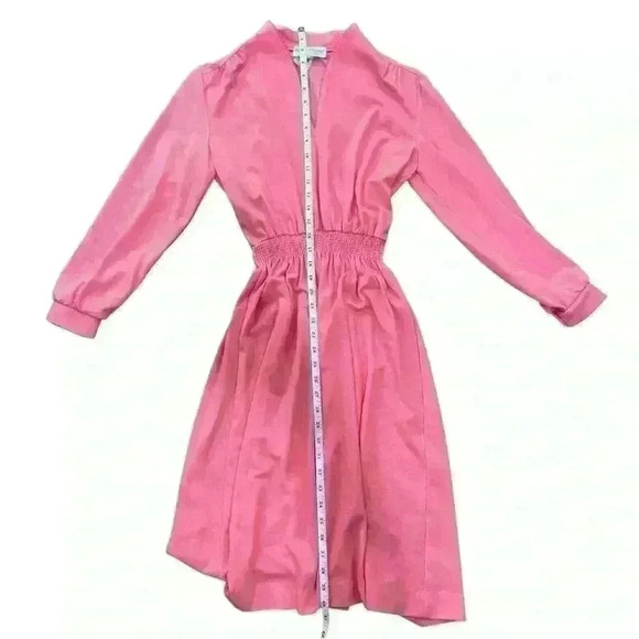 Vintage Pink Long Sleeve House‎ Dress By Cora’s Closet - Picture 8 of 10